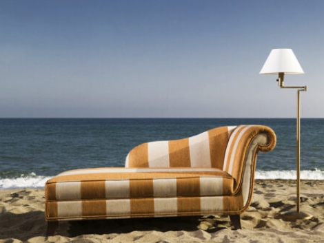 Furniture in the beach shore